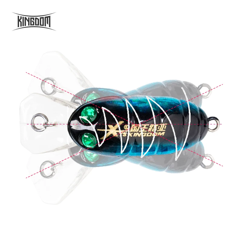 Kingdom Insect Fishing Lure 33mm 3.5g Floating Cicada Hard Crankbait Wobblers For Bass Carp Perch Pike Trout | Спорт и развлечения