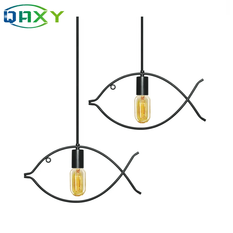 Современный светодиодный Домашний Светильник в форме рыбы подвесные