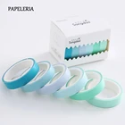 Набор клейких лент 6 шт.лот Washi из макарон, декоративные ленты, Маскировочные наклейки, дневник, альбом, японские канцелярские товары, школьные принадлежности