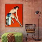 Сексуальная соблазнительная девушка во Второй мировой войне, постеры для рисования на холсте и принты, Настенная картина, абстрактные декоративные постеры для домашнего декора