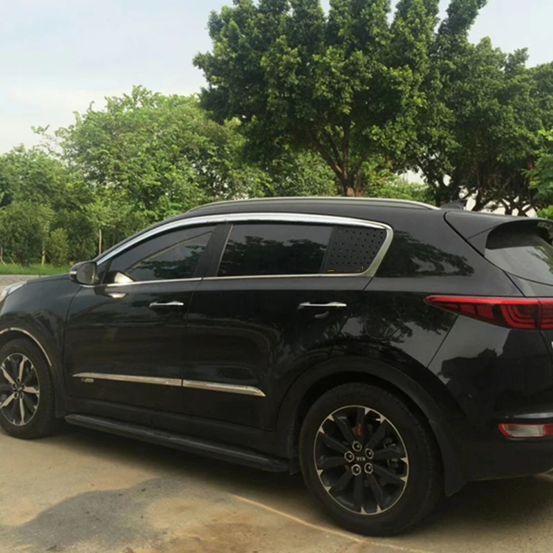 

Use For Kia KX5 Sportage 2016--2019 Year 4 Pcs Windows Visor Body Kit Door Accessories Electroplated Parts Rain Sun Shield