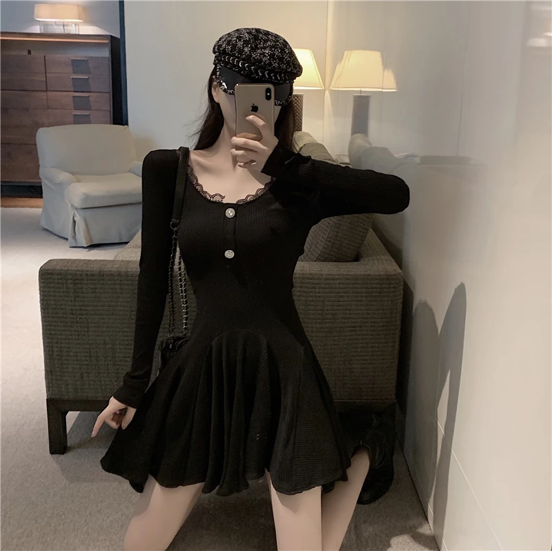 

Autumn Style Party Dress Woman Sexy Club Fashion Brand Hollow Out Backless Bandage Dress Lace Up Slim Moda New Vestido Curto