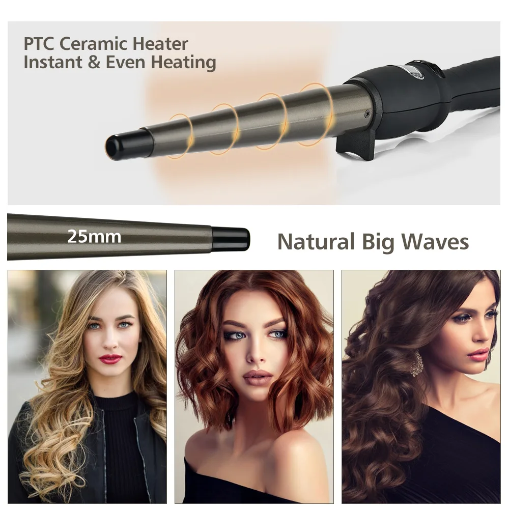 

Professional Ceramic Hair Styling Tools Hair Curling Iron Hair Waver Pear Flower Cone Electric Hair Curler Roller Curling Wand