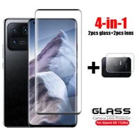 4 in 1 for glass xiaomi mi 11 ultra 3d full curved cover tempered glass mi 11 ultra hd camera lens glass film screen protector