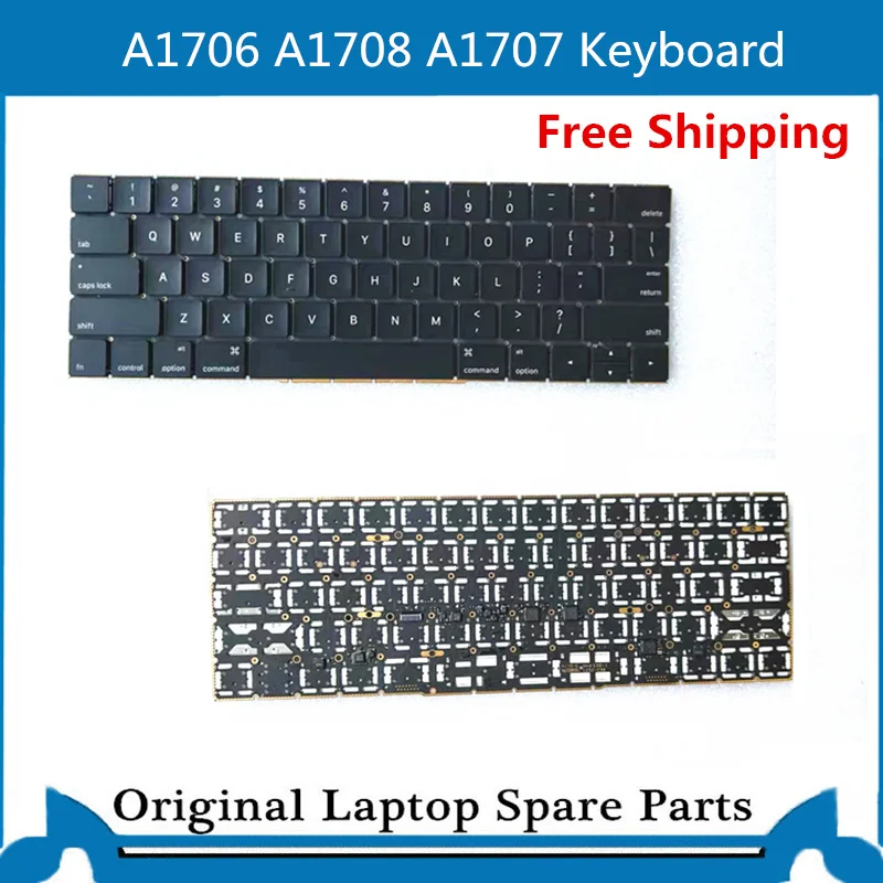 Оригинальная новая клавиатура для Macbook Pro Retina A1707 A1706 A1708 US UK 2018 Бесплатная