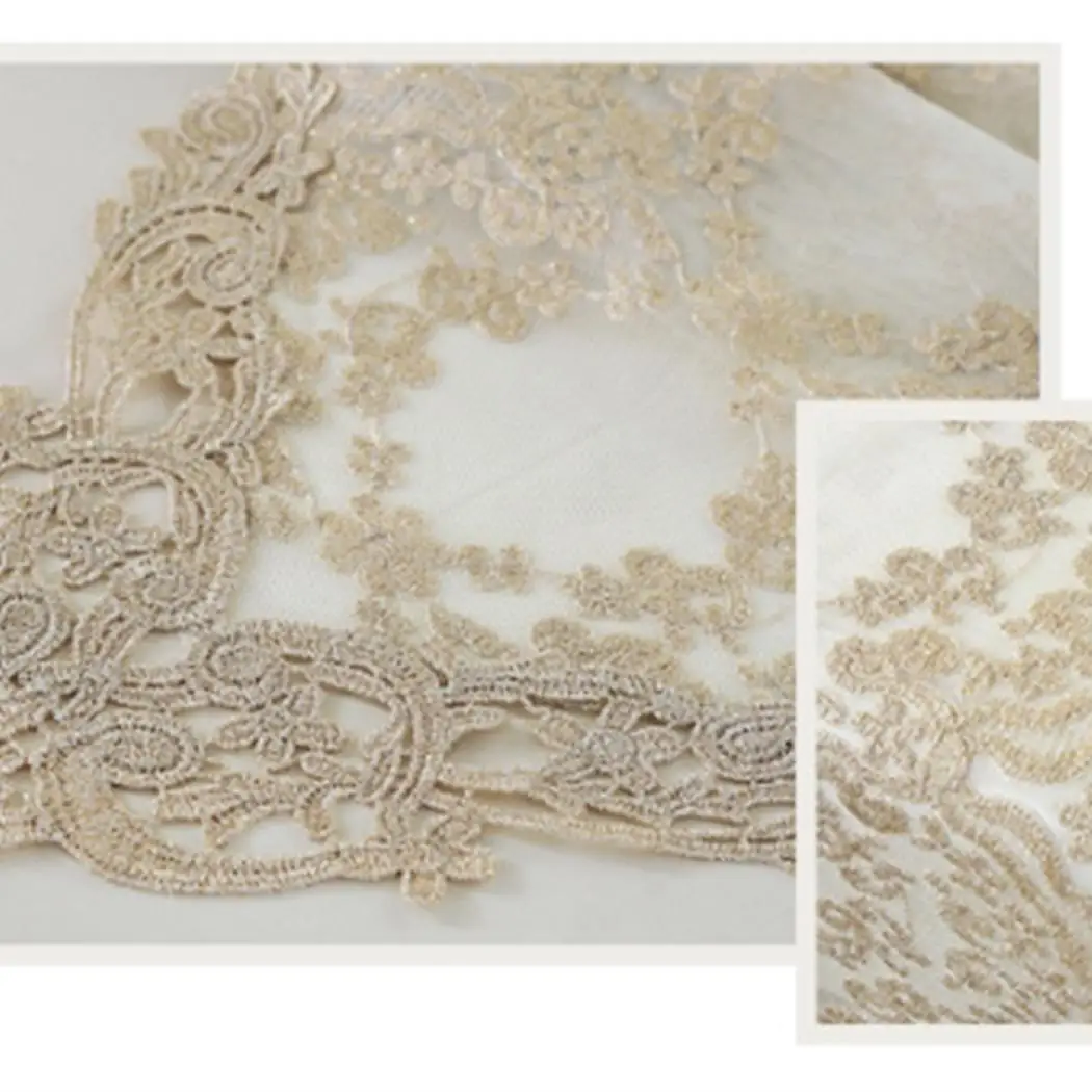 Простая кружевная скатерть белый стол светло-золотой телевизор обеденный | Дом и