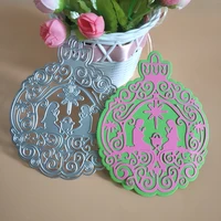 new round hollow prayer ornaments brand metal cutting mold diy scrapbook card photo album decoration embossing crafts
