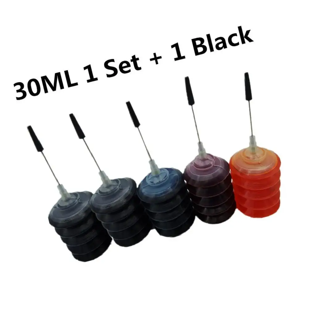30ML 1SET 1BK Цвет набор заправки чернил, красителей Наборы для Epson BX625FW BX630FW BX635FWD BX925FWD BX935FWD WF-7015 WF-7515 WF-7525 принтер - Цвет: 30ML 1SET 1BK