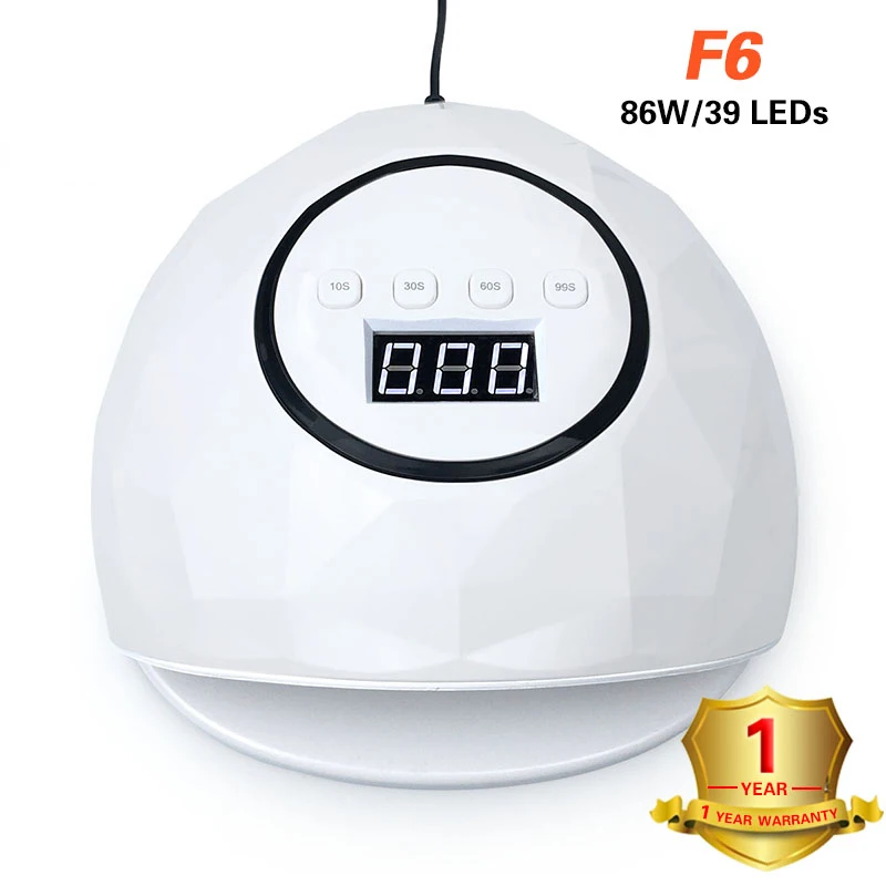 f6-white Брендовая ледяная лампа для ногтей 86 Вт/72 Вт УФ-лампа 39 светодиодный s Сушилка для ногтей УФ-светодиодный Гель-лак для ногтей 10s быстрая отверждение Гель-лак маникюрный аппарат - Цвет: f6-white