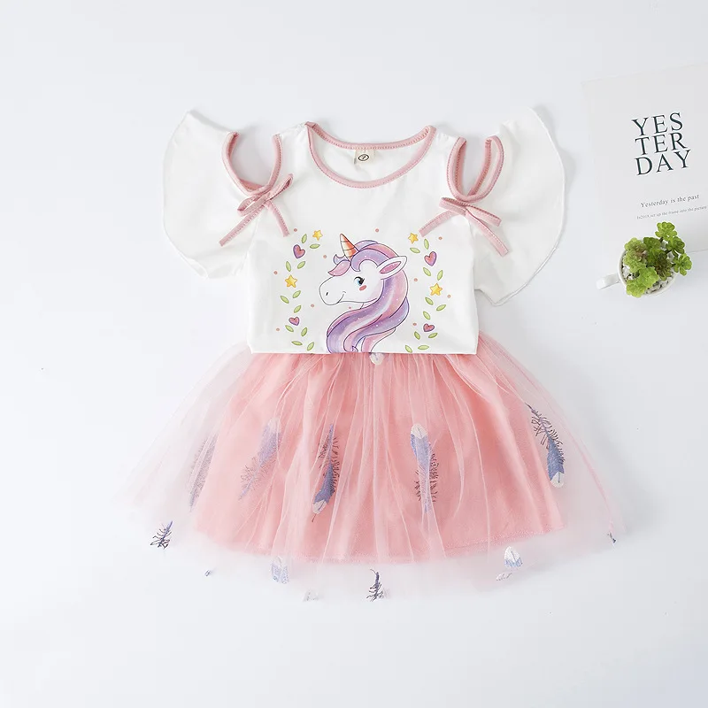 Комплект детской одежды 2020 летняя одежда для девочек футболка + юбка комплект из 2