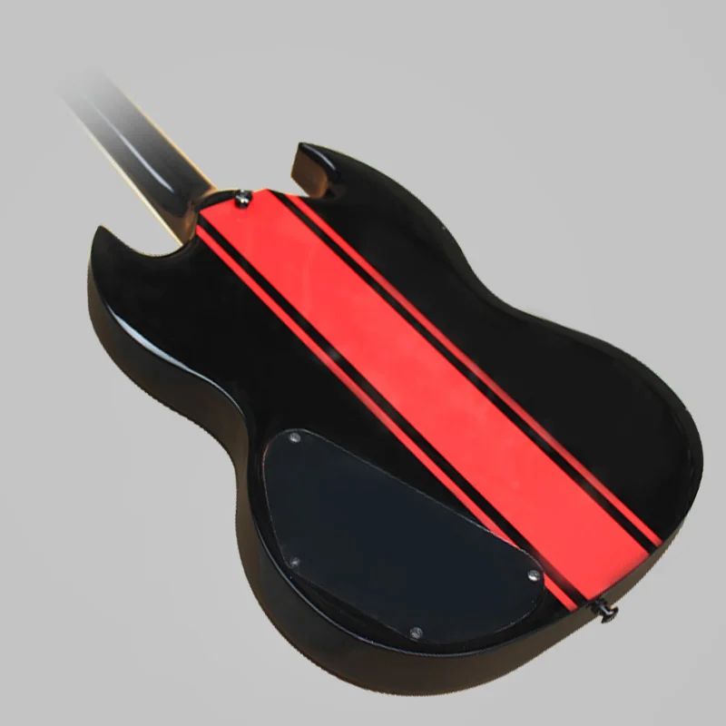 Новое поступление электрогитара SG G400 черный фон корпус с красной полосой