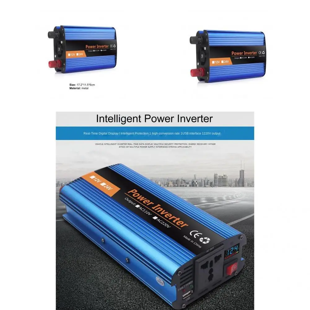

Автомобильный инвертор мощности, безопасный автомобильный трансформатор, адаптер 500 Вт 12/24/36/48 В до 220 В, автомобильный инвертор мощности