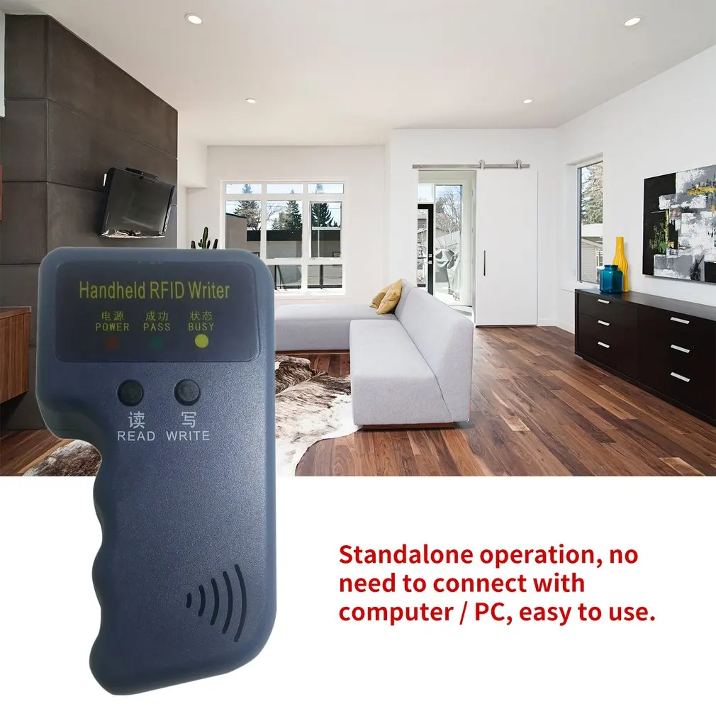 Duplicator Key Handheld 125KHz RFID IC ID Card Copier Writer Duplicator Programmer Reader Match Writable EM4305 ID Keyfobs Tags