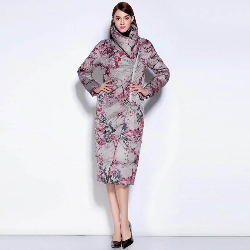 Куртка на белом утином пуху женская верхняя одежда теплая парка зимнее пуховое