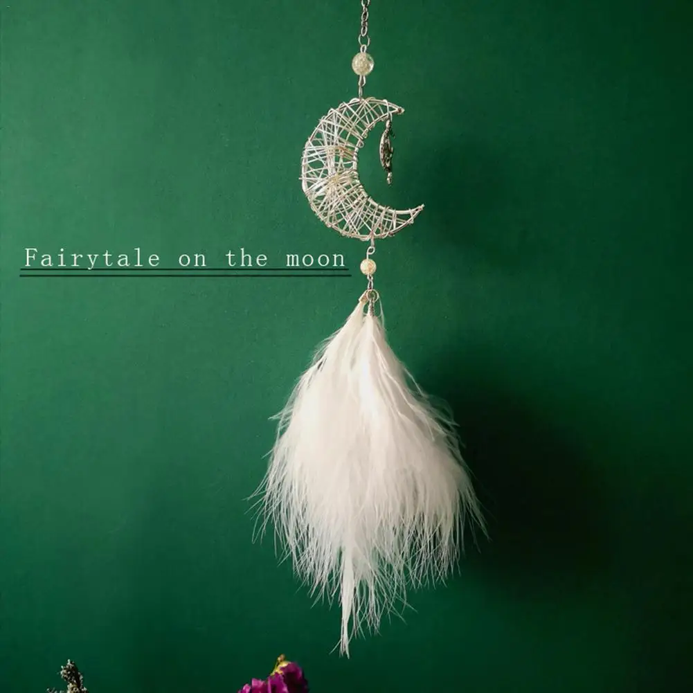 Новые ажурные лунные перья Ловец снов изысканная ручная работа Лунная Подвеска