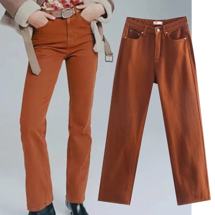 

Джинсы женские прямые свободного покроя, с высокой талией, в стиле ретро