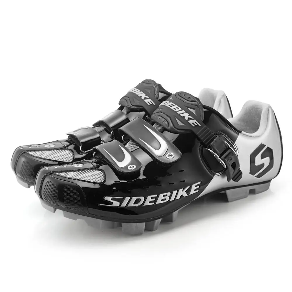 Sidebike MTB обувь для велоспорта Спортивная профессиональная обувь для велоспорта и наборы педалей, включая MTB педали - Цвет: black shoes