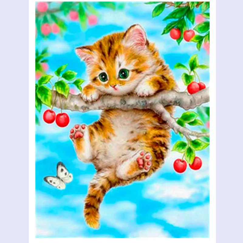 

Набор для алмазной вышивки «Стразы», картина 5D «сделай сам» с мозаикой из квадратных страз, с изображением животных