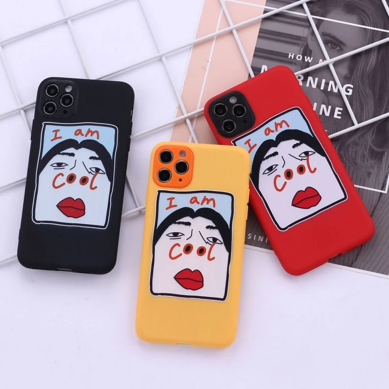 Чехол Funny I am cool memes для защиты камеры матовый мягкий чехол конфет iPhone 11 Pro XS Max XR X 8 7