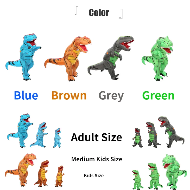 JYZCOS динозавр T REX надувной костюм для женщин и мужчин Детский карнавальный костюм для Хэллоуина карнавальный костюм талисман вечерние Purim костюм