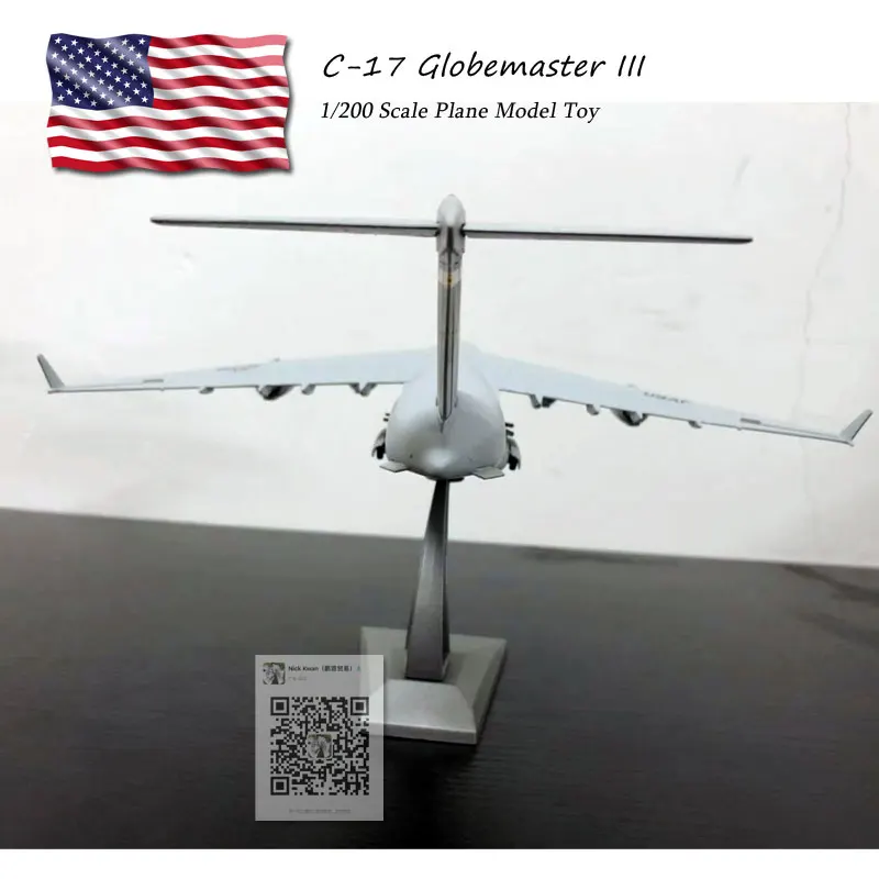 WLTK 1/200 весы C-17 Globemaster III Strategic и Tactical Airlifter литой под давлением металлический армейский самолет модель игрушка для коллекции