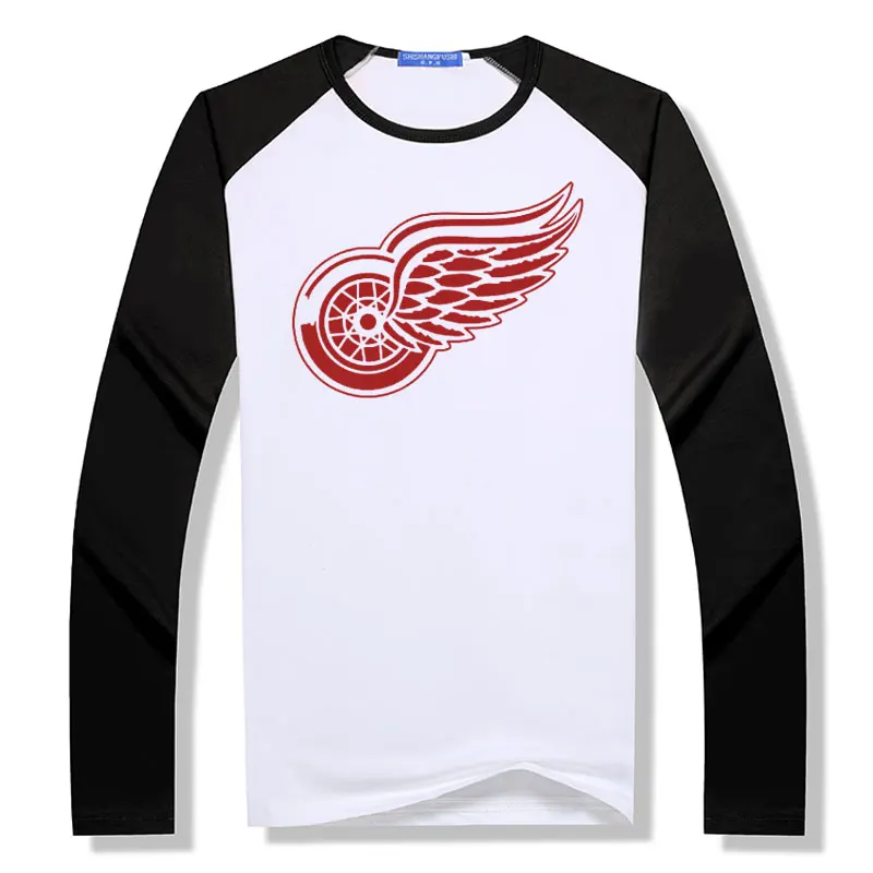 Новая новинка мужские футболки Детройт Красная футболка с крылышками большой и