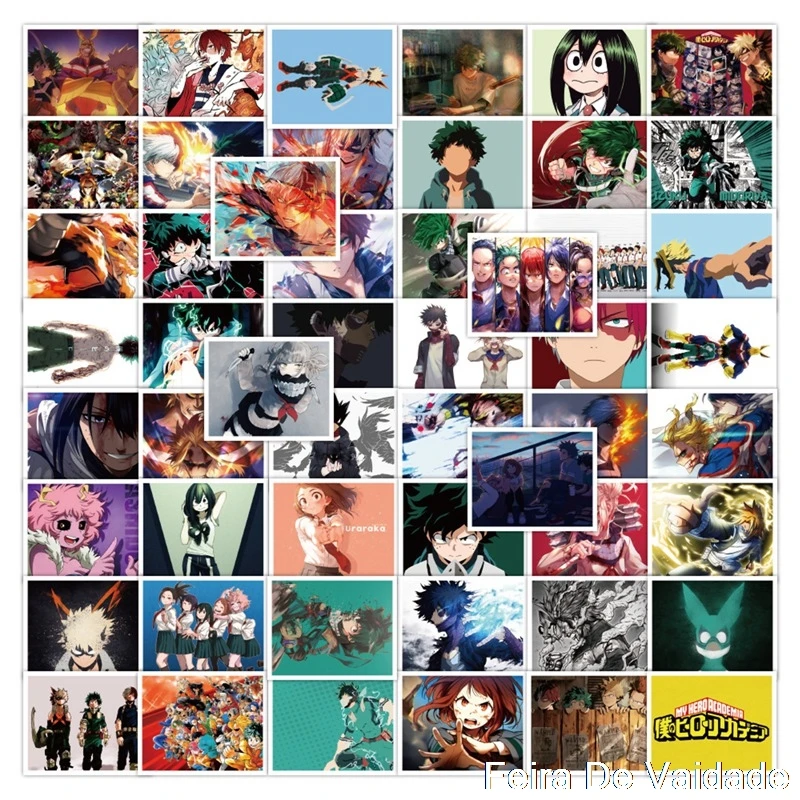 

50Pcs My Hero Academia Stickers Laptop Skateboard Izuku Midoriya Might Boku No Hero Academia Anime Character Sticker