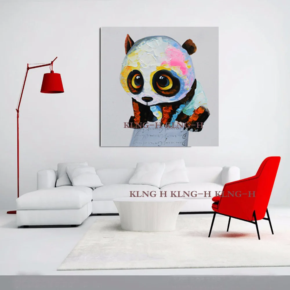 

Pintura al leo de cara de animal divertido en lienzo pintura de la casa nuevo aceite llegar precioso gato mascota pared imgene