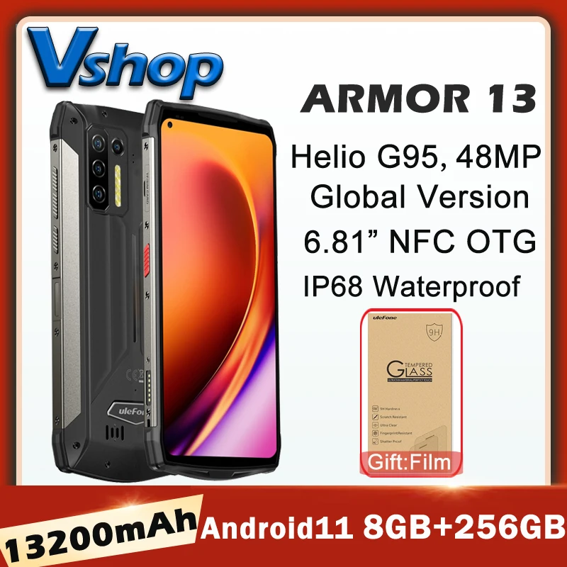 Смартфон Ulefone Armor 13 защищенный 13200 мАч 8 + 256 ГБ Android 11 6 81 дюйма|Смартфоны| |