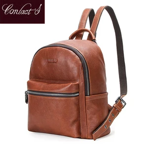 Повседневный женский рюкзак Contact's, брендовые дизайнерские рюкзаки из воловьей кожи для девочек, школьный портфель на плечо для iPad 7,9 дюйма