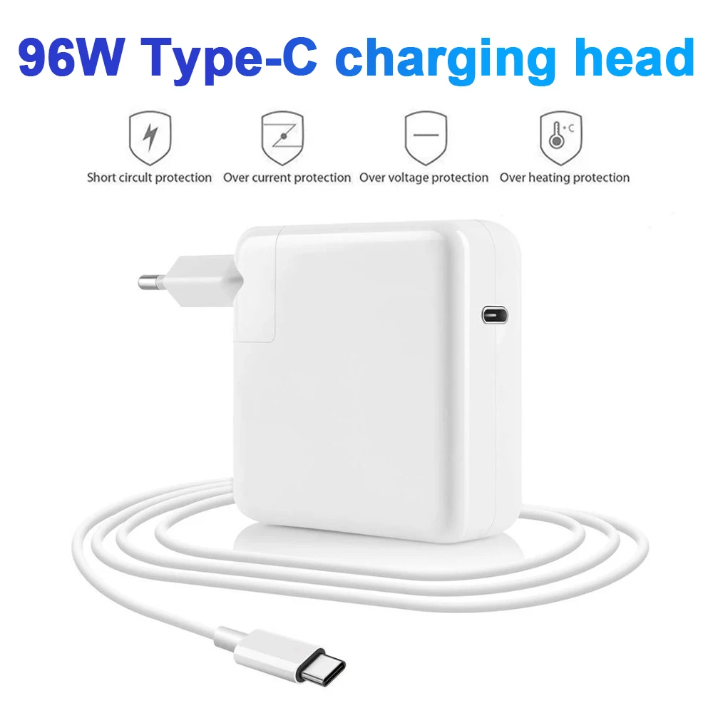 

96W USB-C Notebook Laptop Quick Power Adapter Fast Charging PD Charger For Macbook For Xiaomi EU Plug