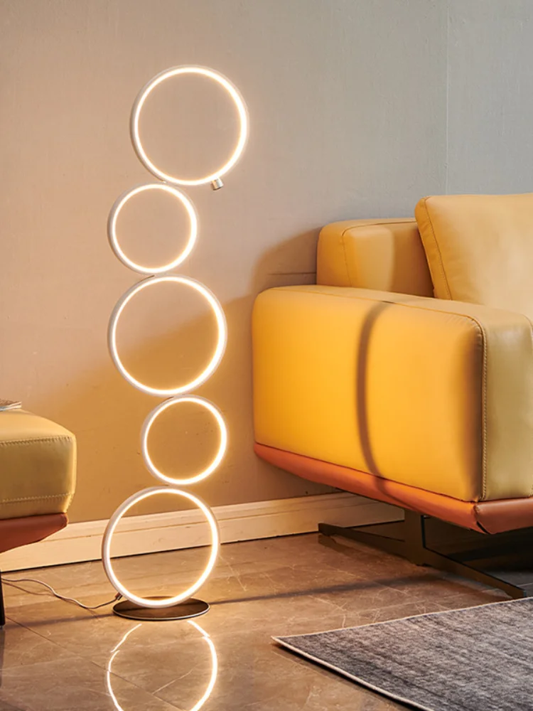 Anillo moderno de luz LED para decoración de interiores, lámpara de pie...