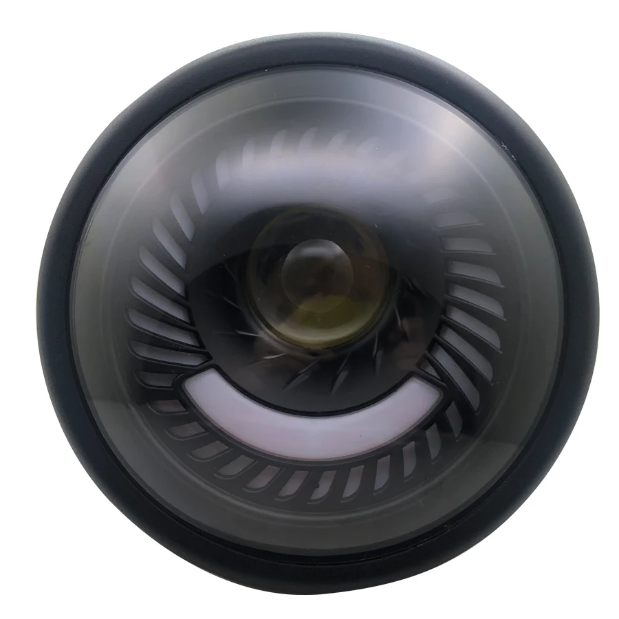 Светодиодная мотоциклетная фара с белым ангельским глазом алюминиевая лампа для