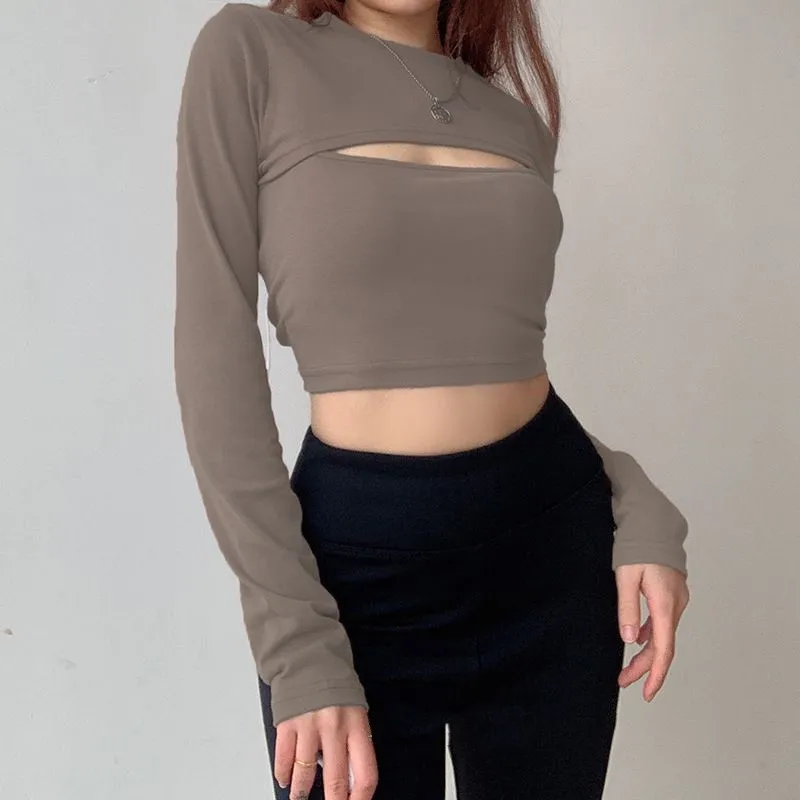 

Женский трикотажный свитер в рубчик, однотонный обтягивающий Повседневный Топ с перфорацией, для вечеринок, на лето