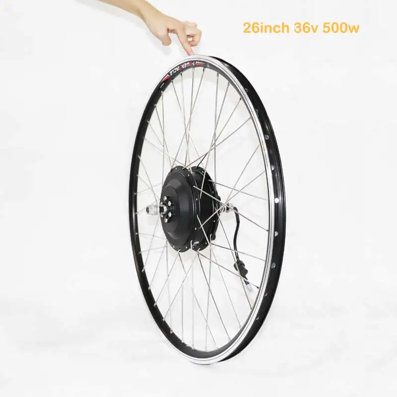 26inch36v500wwheel 36 В 48 В моторное колесо 36 В 350 Вт/500 Вт 48 В 350 Вт/500 Вт высокоскоростное Бесщеточное зубчатое колесо мотор для электровелосипеда передний привод - Цвет: 26inch36v500wwheel