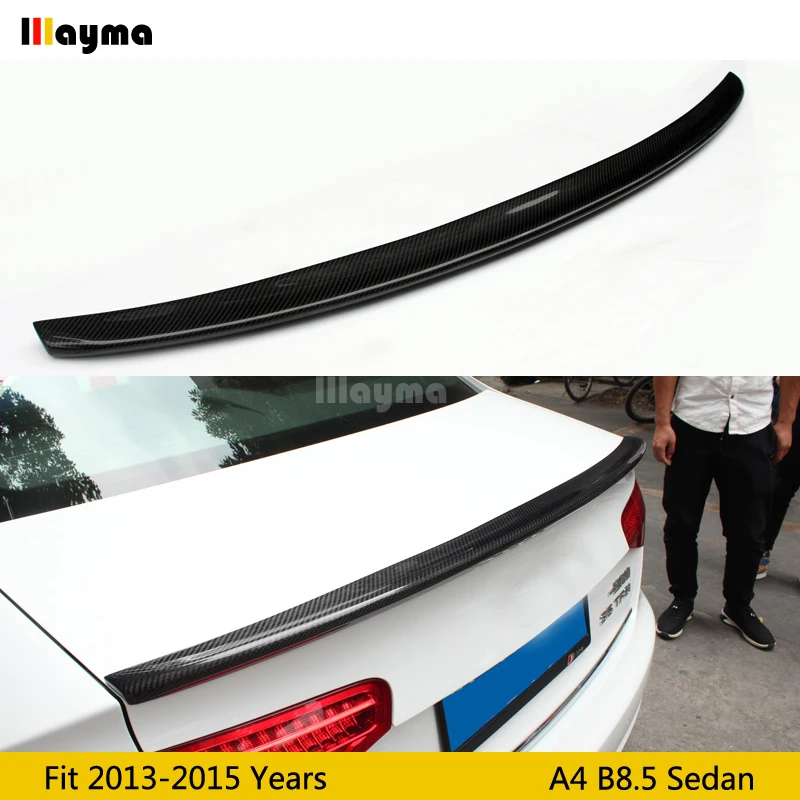 Спойлер для заднего багажника из углеродного волокна Audi A4 B8.5 седан 2013 2014 2015 года