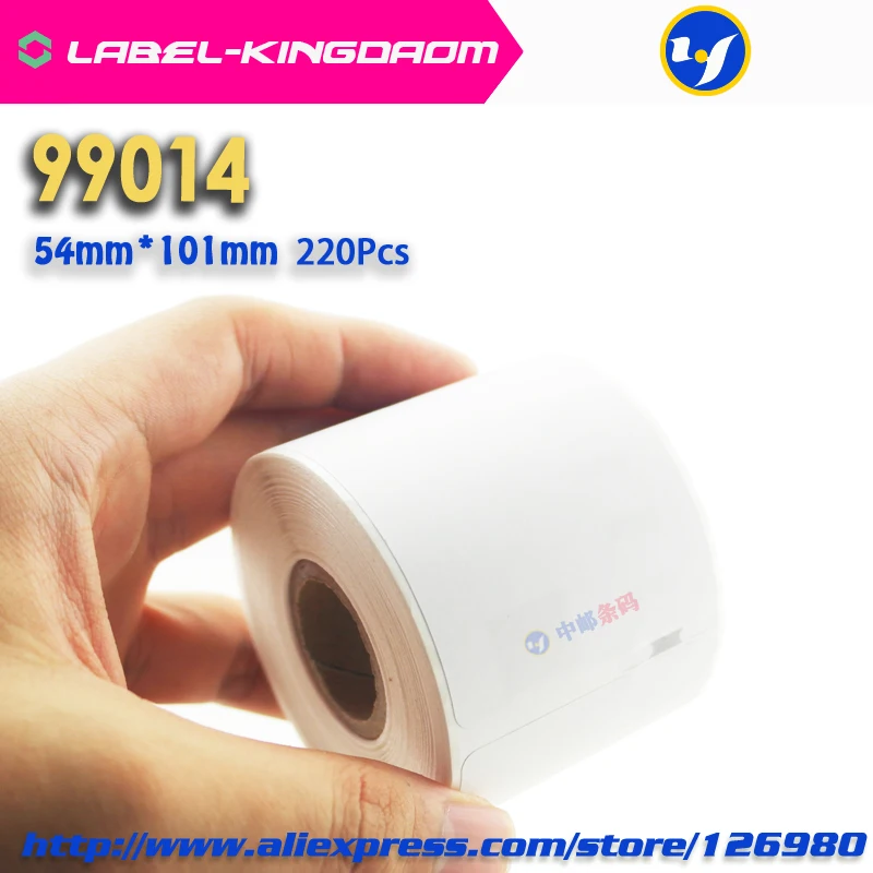 12 рулонов совместимых с Dymo 99014 этикетки 54 мм х 101 220 шт. в рулоне белые совместимые