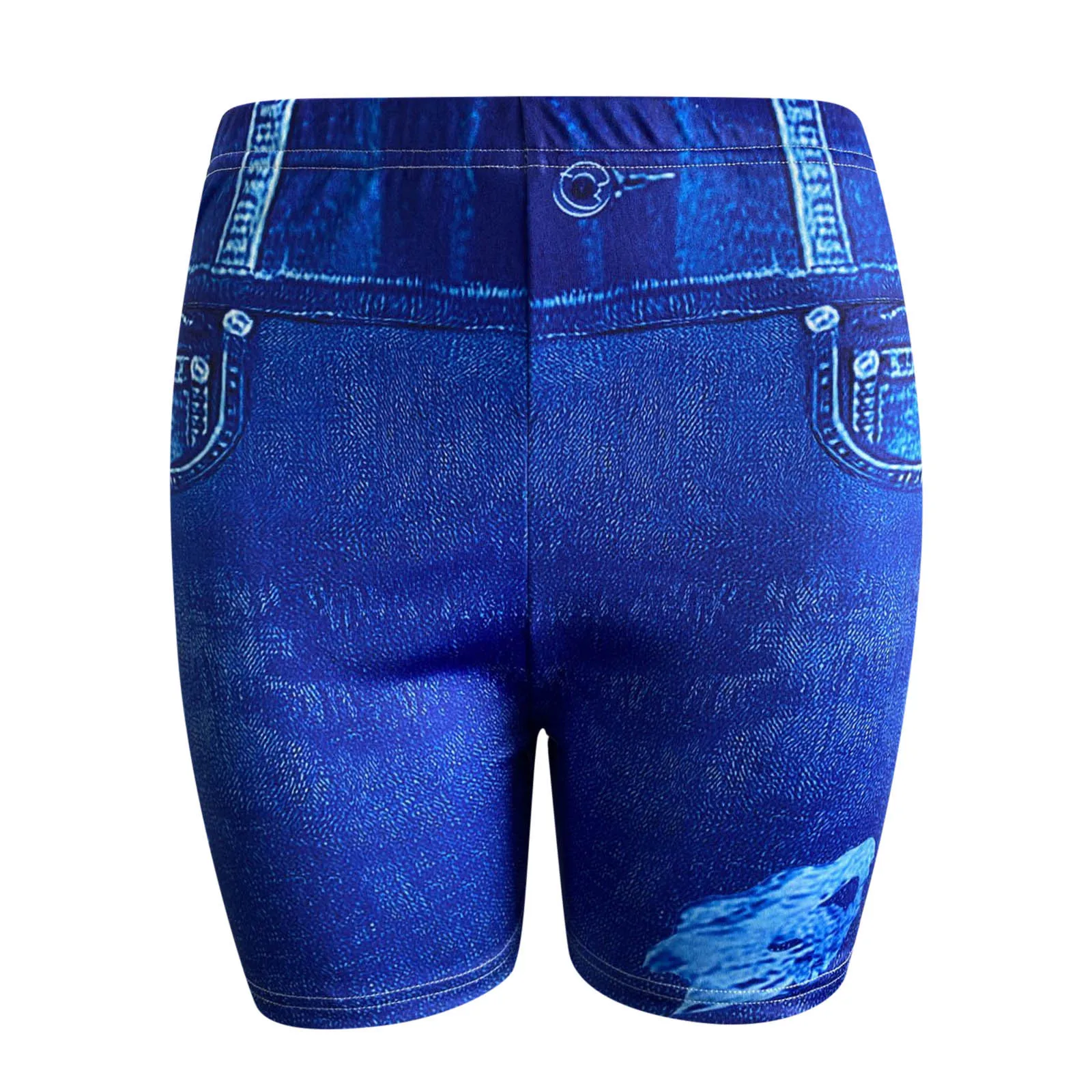 

Women's Elasticity Yoga Shorts Cowboy Printed Leggings Gym Shorts Push Up Leggings Jeans High Waist Slim Fit Sporty Pants#40