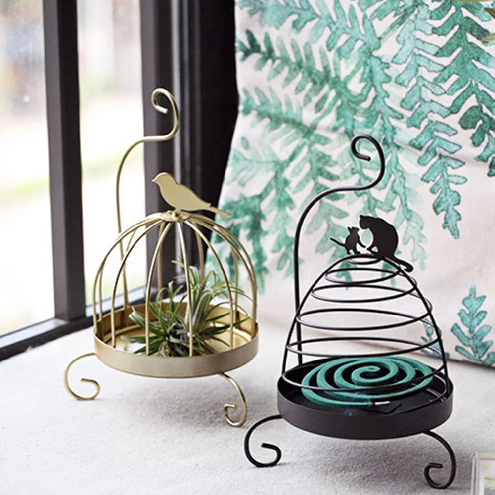 

Mosquito Coil Holder Nordic Storage Iron Art Insect Repellent Hanging Portable Cute Easy Use Candle Rack Rustproof Home Bedroom