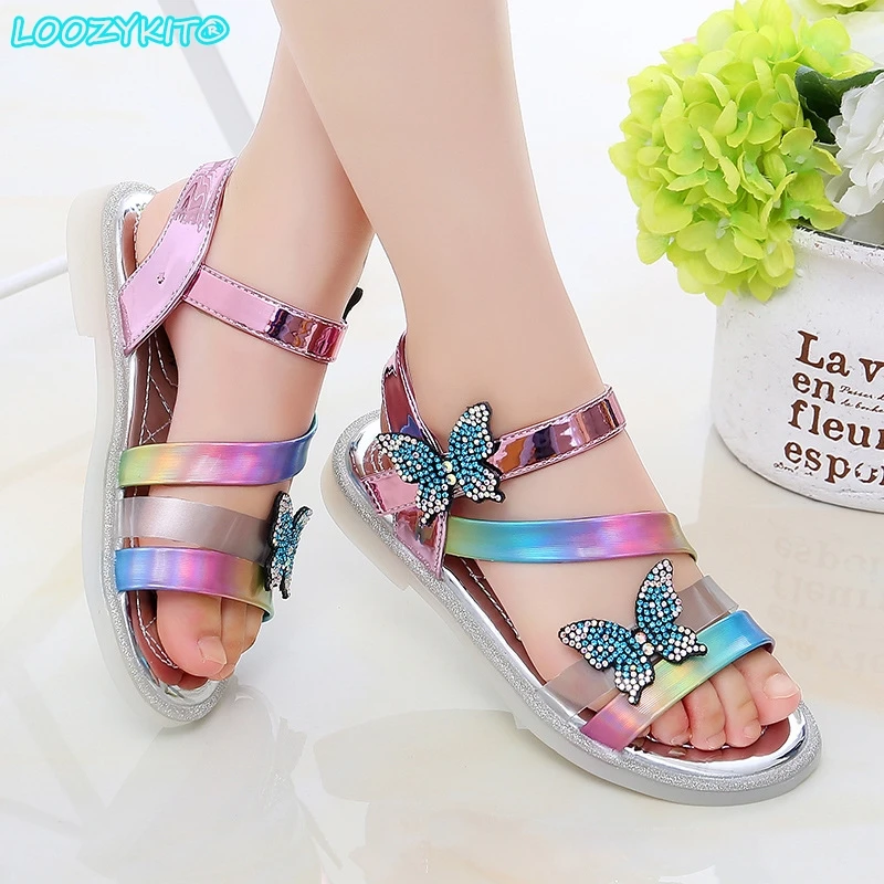 

Children Sandals For Girls Kids Shoes Fashion Rhinestone Butterfly Summer Sandal Slippers Child Sandles Sandalias Chaussure