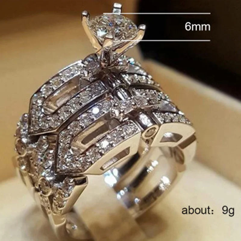 Классические обручальные кольца Visisap с четырьмя крапанами для мужчин и женщин