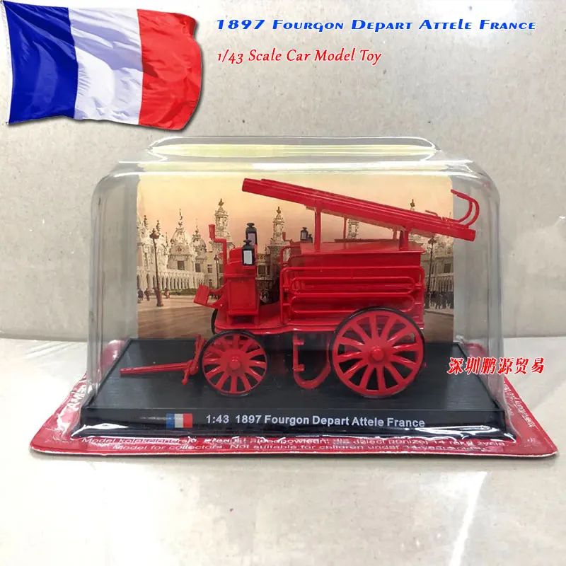 AMER 1/43 масштаб 1897 FOURGON Отойдите ATTELE Франция пожарная машина литая под давлением