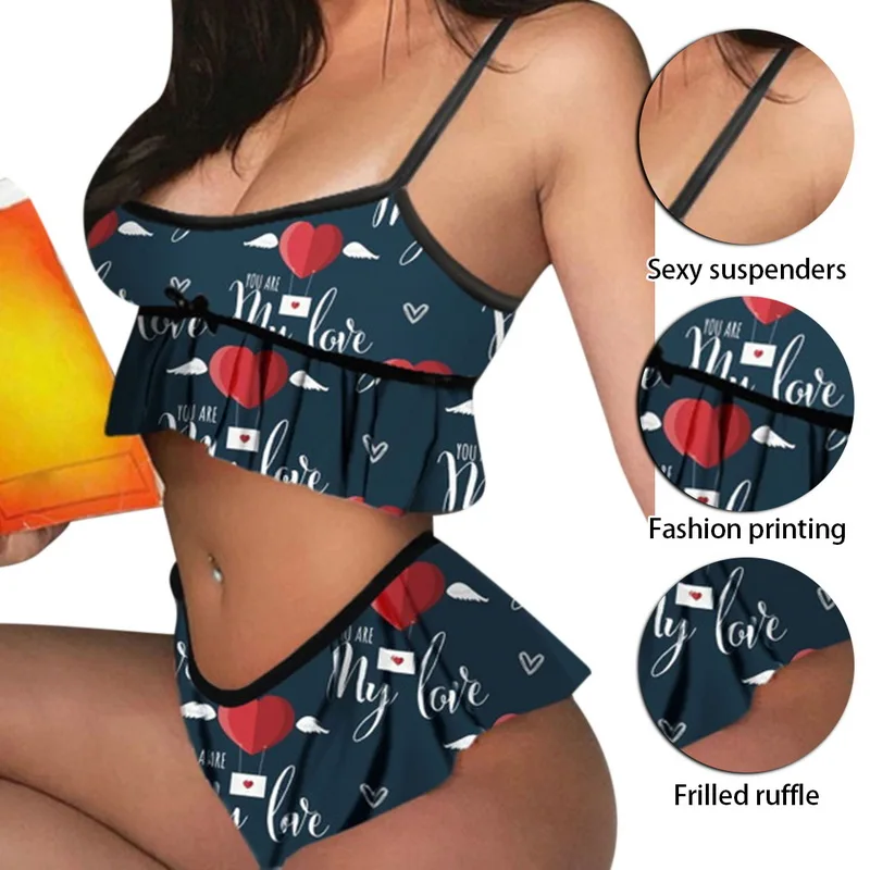

1 Set Womens sexy Sleepwear Lingerie Tops Shorts Set Babydoll Pajamas Nightwear