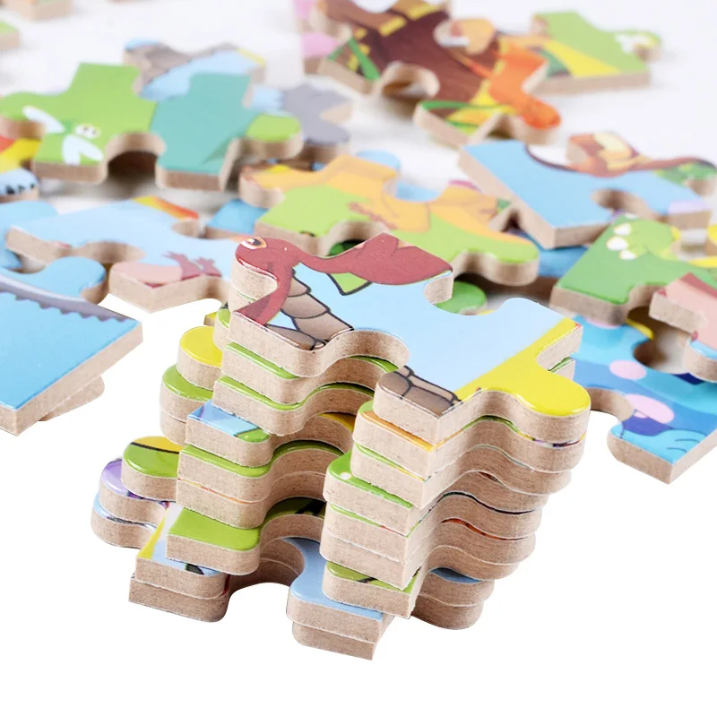 

Wooden Jigsaw Puzzle toys, children's animal cartoon, children's early education intelligence gifts