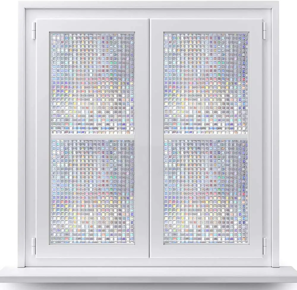 Тонированные 3D статические декоративные радужные пленки без клея для