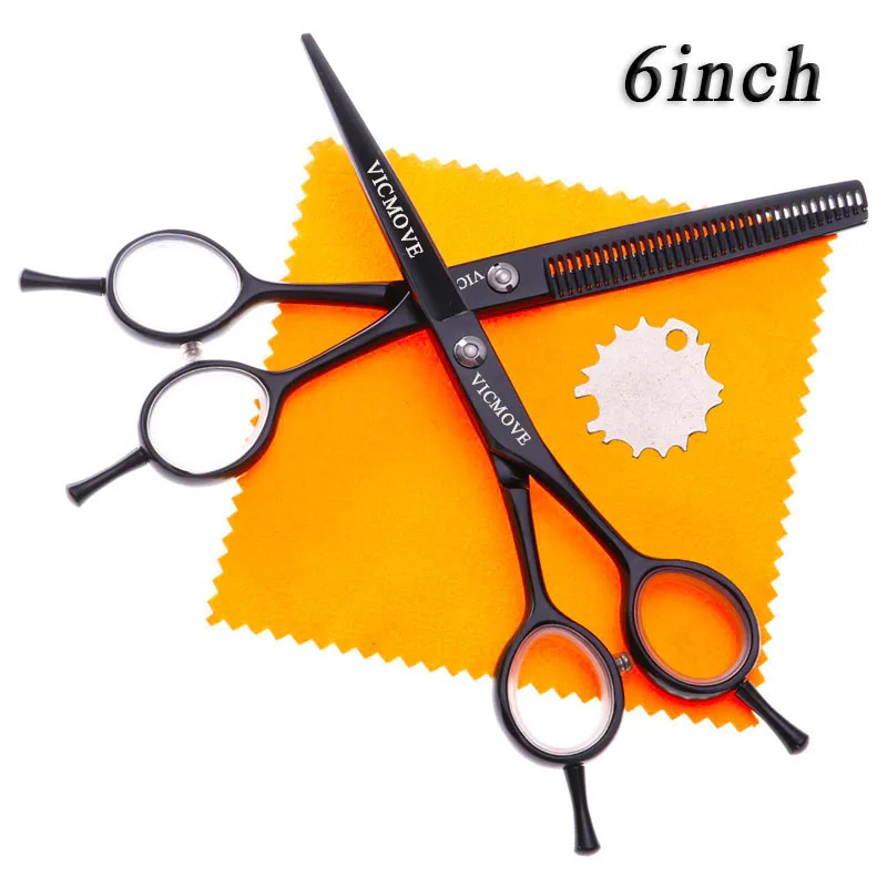 1 set VICMOVE 5," /6" ножницы для волос Профессиональные Парикмахерские ножницы набор резка+ истончение профессиональные барберские ножницы серебро и черный - Цвет: 1 set