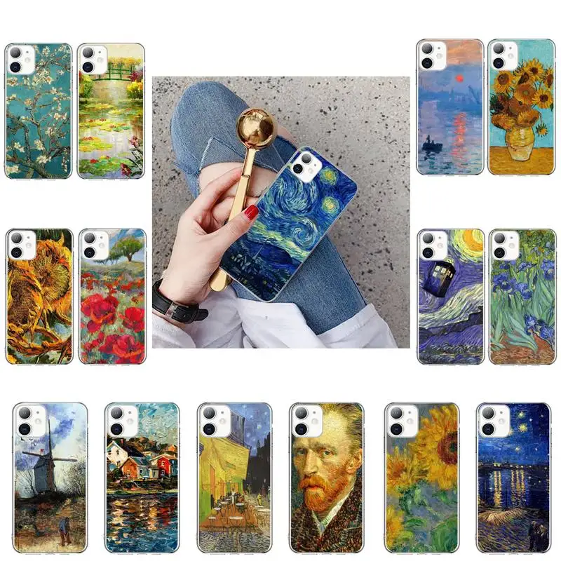 Чехол для iPhone 12 11Pro XS MAX XR 7 8 6 Plus 5 5S SE mini SE2 с картиной маслом ван гога - купить по