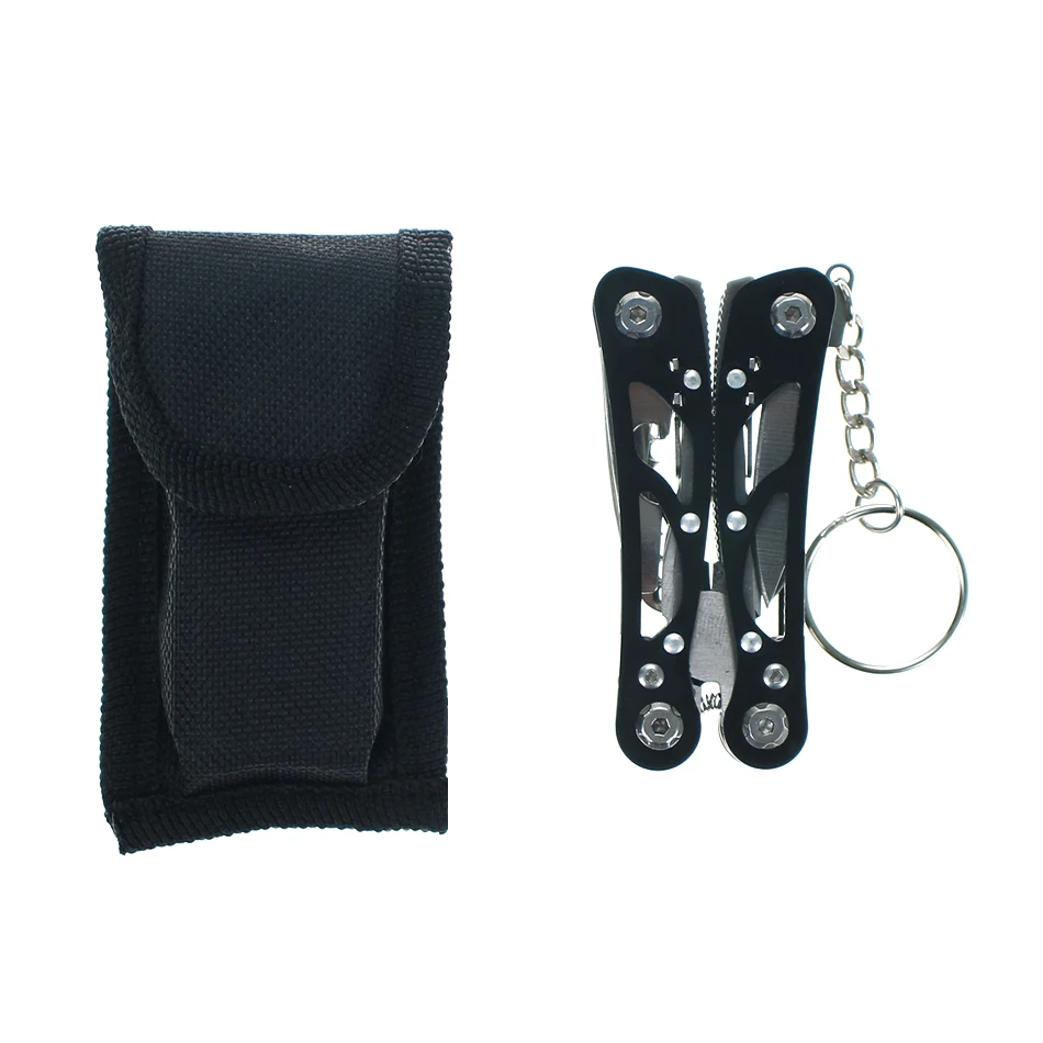 Портативные уличные многофункциональные мини складные плоскогубцы зубчатый нож