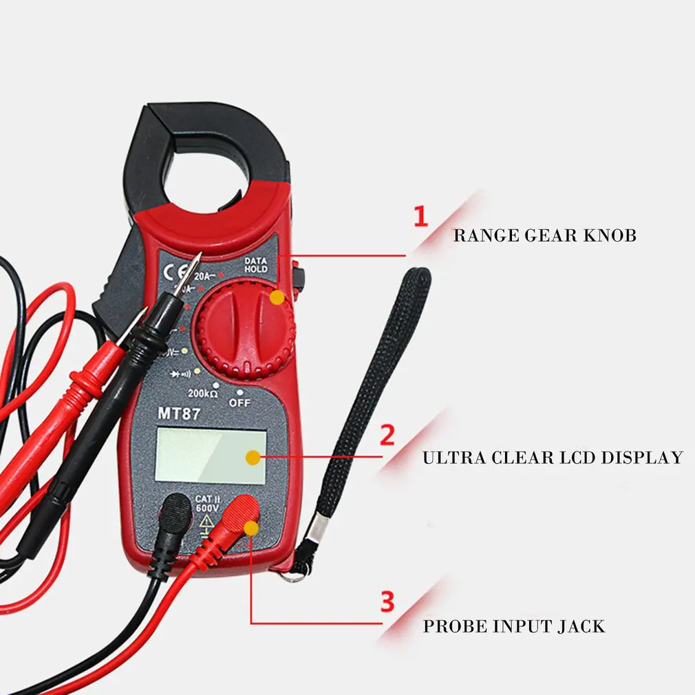 Высокоточный цифровой мультиметр MT87 защита от перегрузки цифр LCD индикация