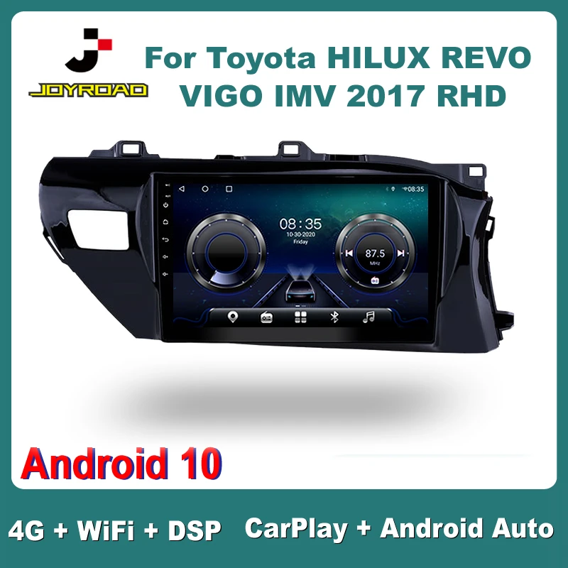 

10" For Toyota HILUX REVO VIGO IMV 2017 RHD Android 10 Carplay Auto 4G Sim WiFi DSP RDS Car Radio Stereo Multimedia Video Player